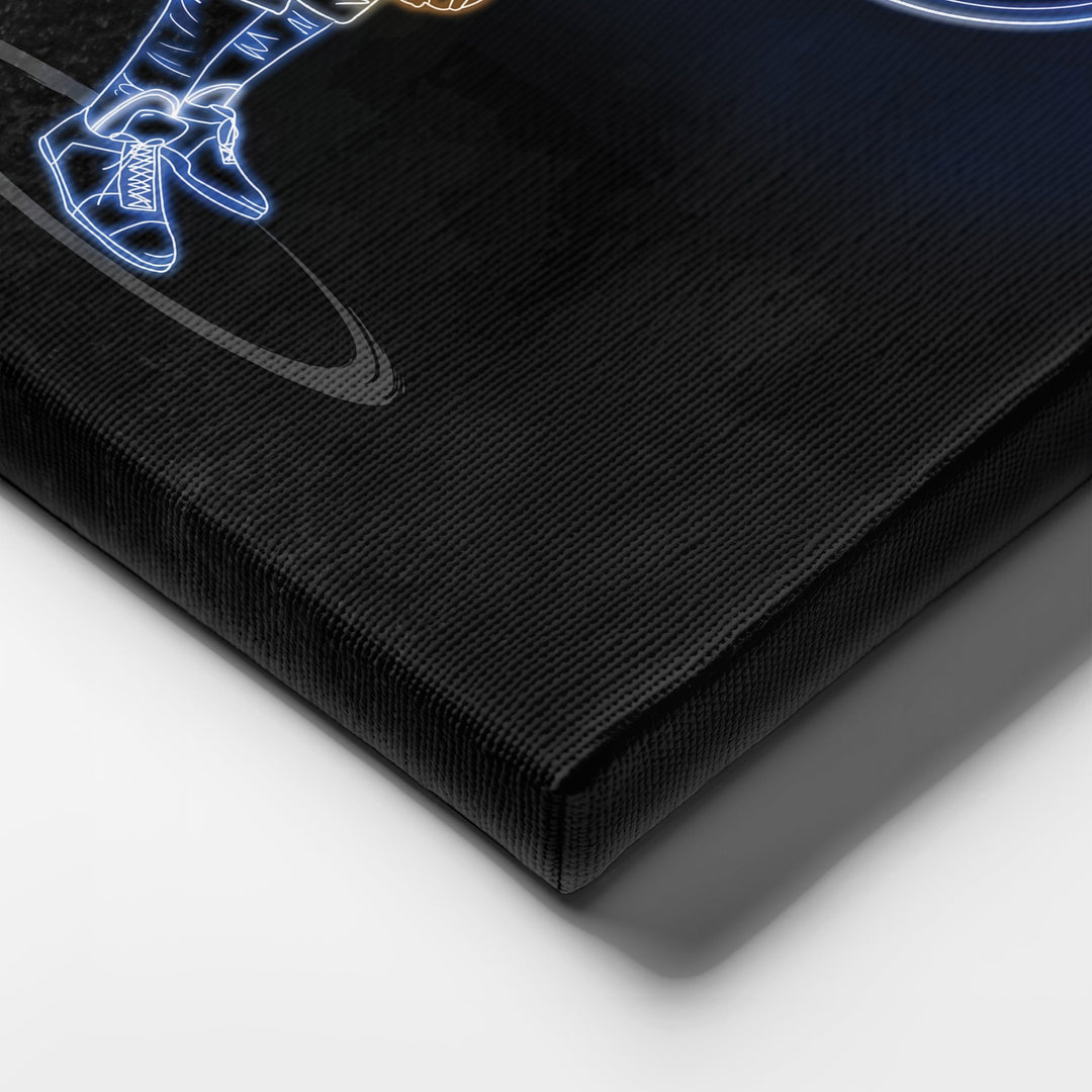 Sandy Koufax Neon Canvas Art | Dodgers Wall Decor - CanvasNeon