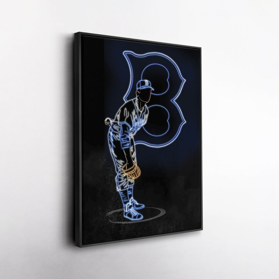 Sandy Koufax Neon Canvas Art | Dodgers Wall Decor - CanvasNeon