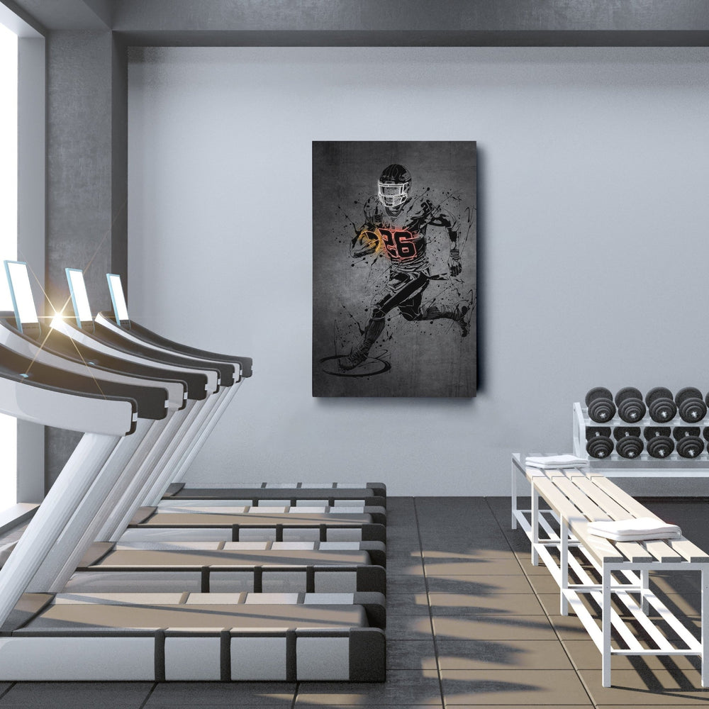 Saquon Barkley Neon Canvas Art | Modern Wall Decor for Giants Fans - CanvasNeon