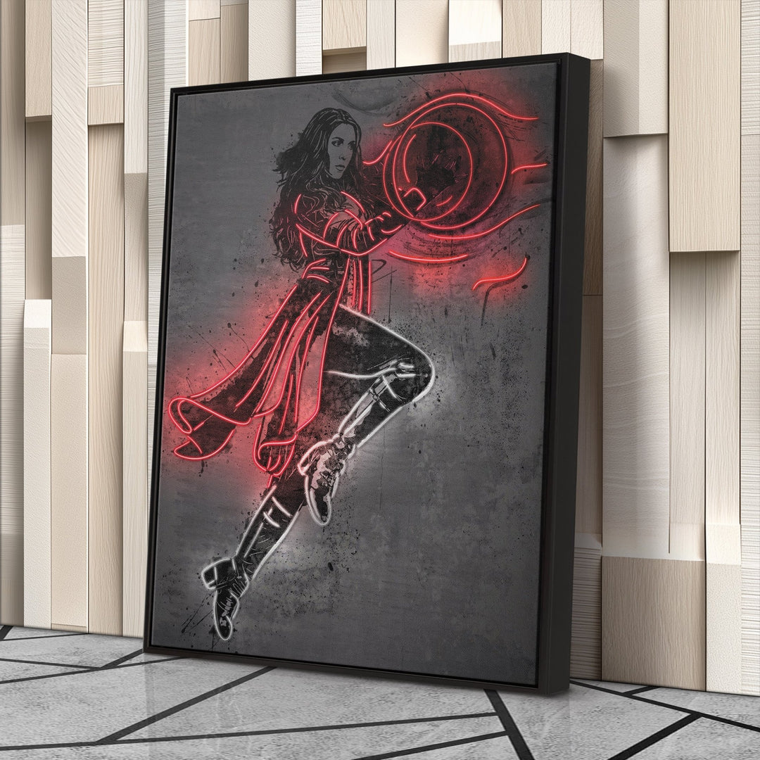 Scarlet Witch Canvas | Marvel Neon Wall Art - CanvasNeon
