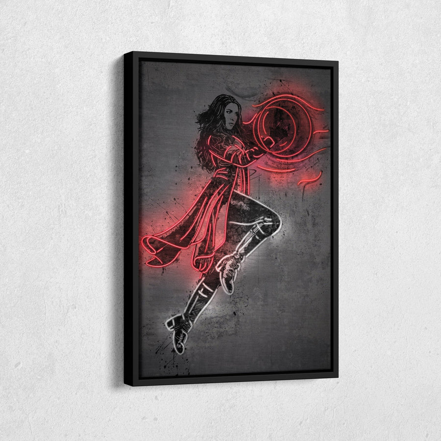 Scarlet Witch Canvas | Marvel Neon Wall Art - CanvasNeon