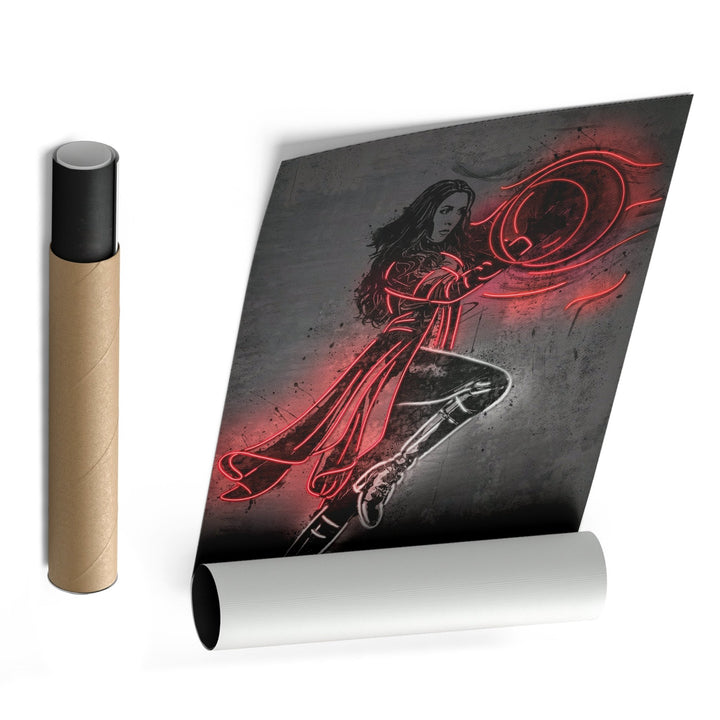 Scarlet Witch Canvas | Marvel Neon Wall Art - CanvasNeon