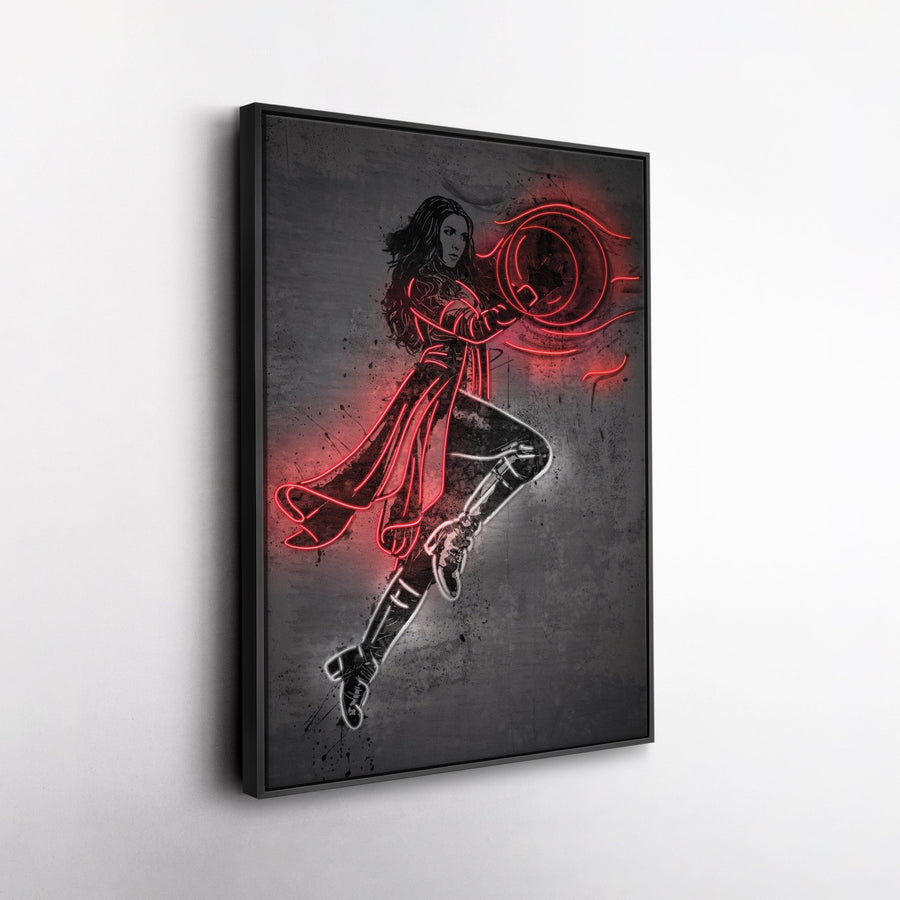 Scarlet Witch Canvas | Marvel Neon Wall Art - CanvasNeon