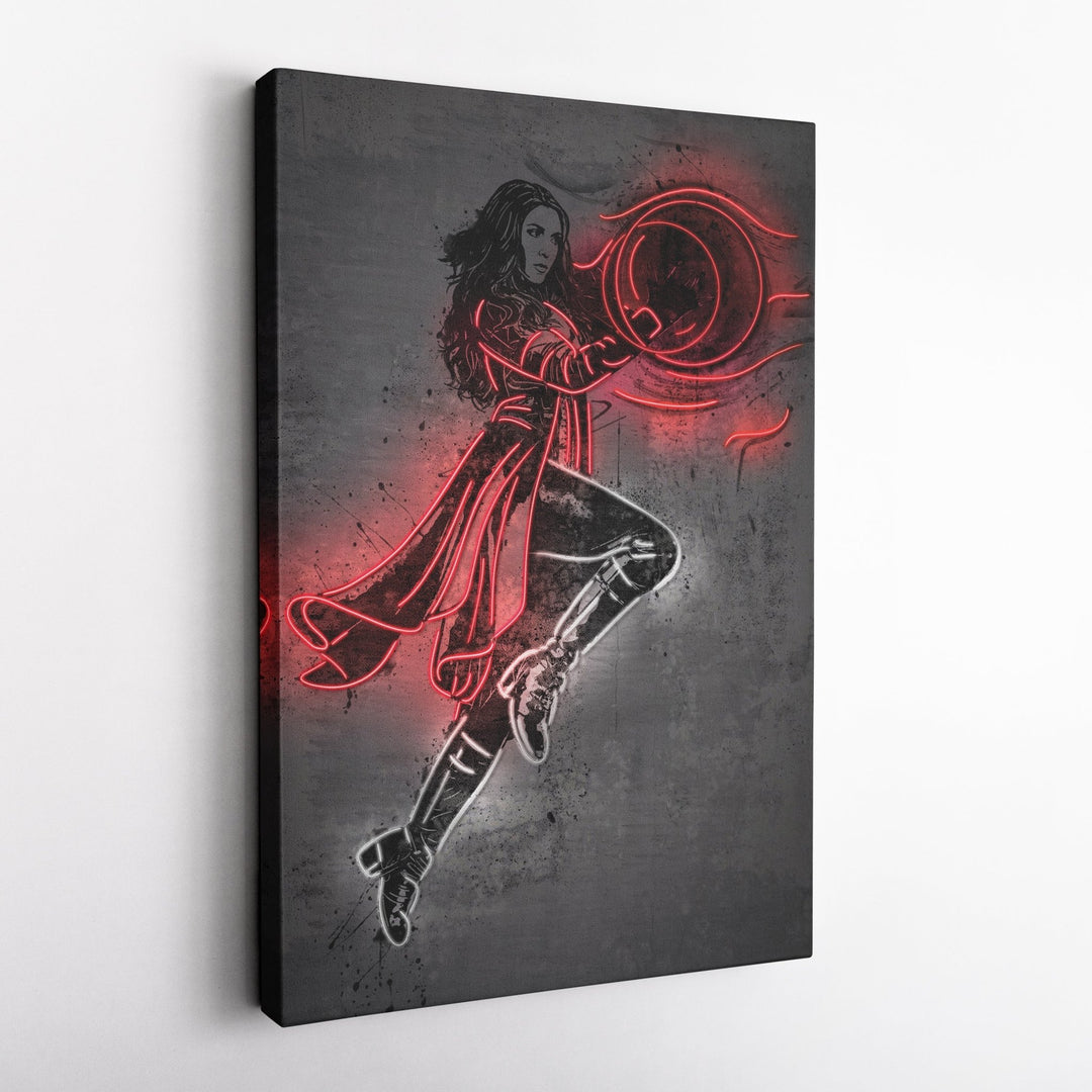 Scarlet Witch Canvas | Marvel Neon Wall Art - CanvasNeon