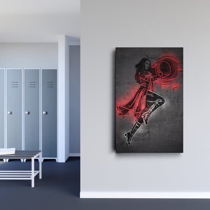 Scarlet Witch Canvas | Marvel Neon Wall Art - CanvasNeon