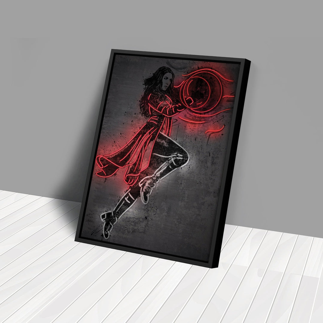 Scarlet Witch Canvas | Marvel Neon Wall Art - CanvasNeon