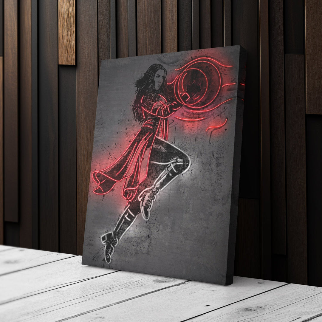 Scarlet Witch Canvas | Marvel Neon Wall Art - CanvasNeon