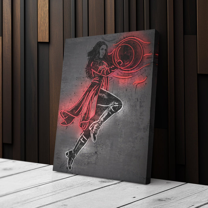 Scarlet Witch Canvas | Marvel Neon Wall Art - CanvasNeon