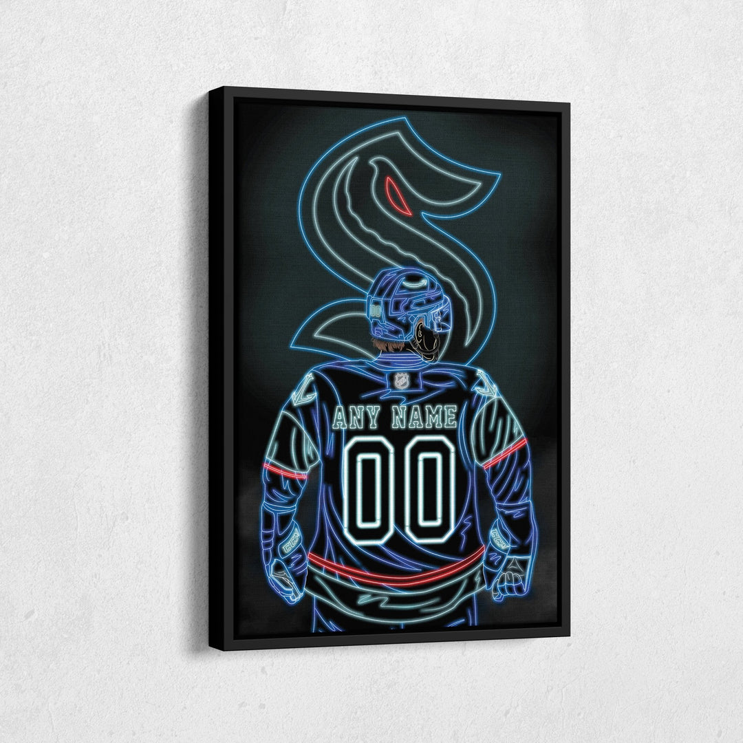 Seattle Kraken Personalized Jersey Canvas | Neon Wall Art (Copy) - CanvasNeon