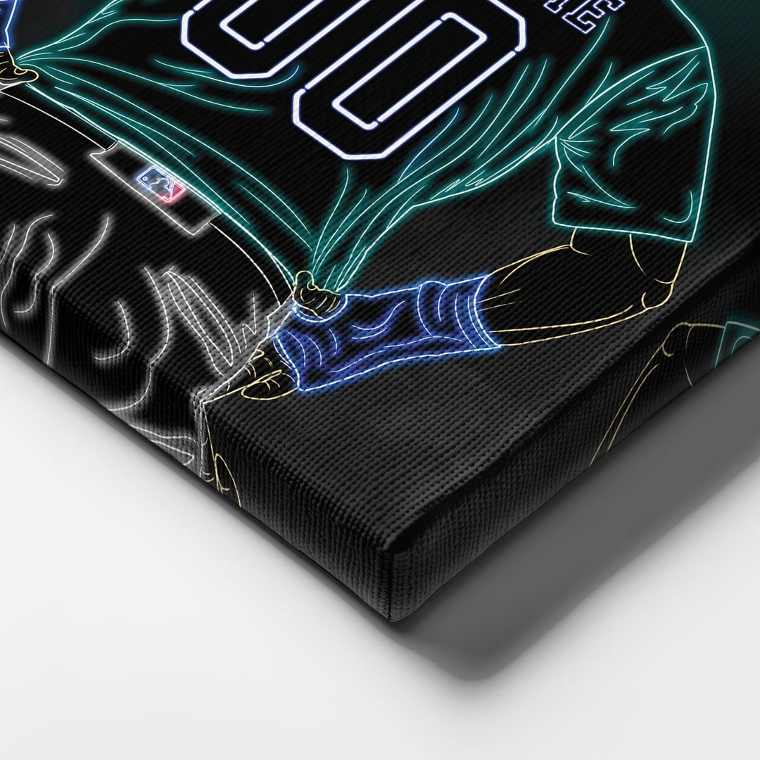 Seattle Mariners Personalized Jersey Canvas | Neon Wall Art - CanvasNeon