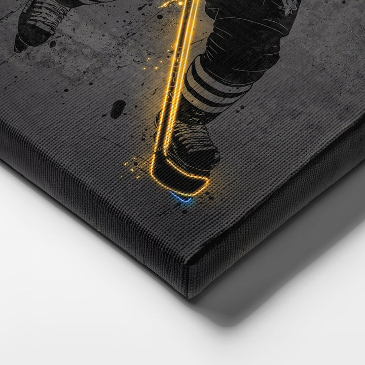 Sidney Crosby Neon Canvas Art | Modern Wall Decor for Penguins Fans - CanvasNeon