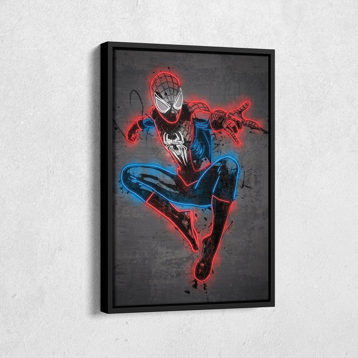 Spider-Man Canvas | Marvel Neon Wall Art - CanvasNeon