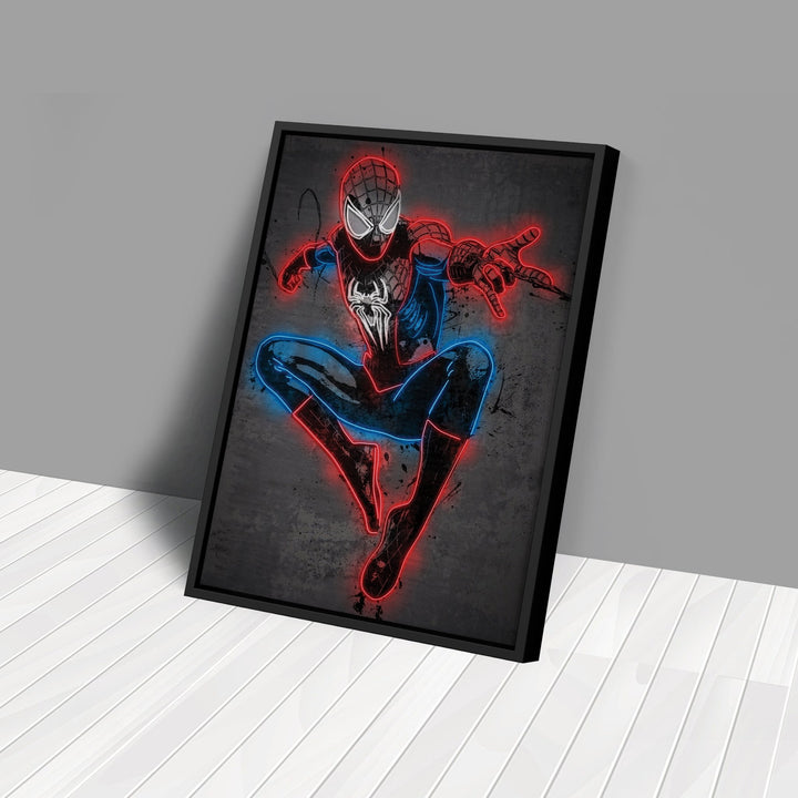 Spider-Man Canvas | Marvel Neon Wall Art - CanvasNeon