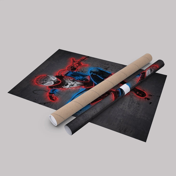 Spider-Man Canvas | Marvel Neon Wall Art - CanvasNeon