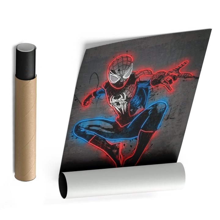 Spider - Man Canvas | Marvel Neon Wall Art - CanvasNeon