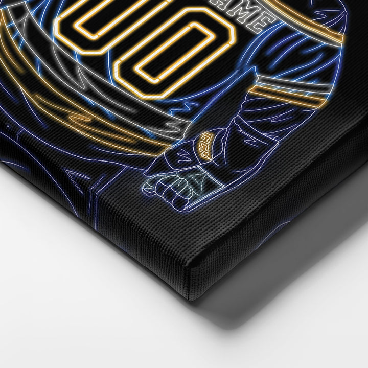 St. Louis Blues Personalized Jersey Canvas | Neon Wall Art - CanvasNeon