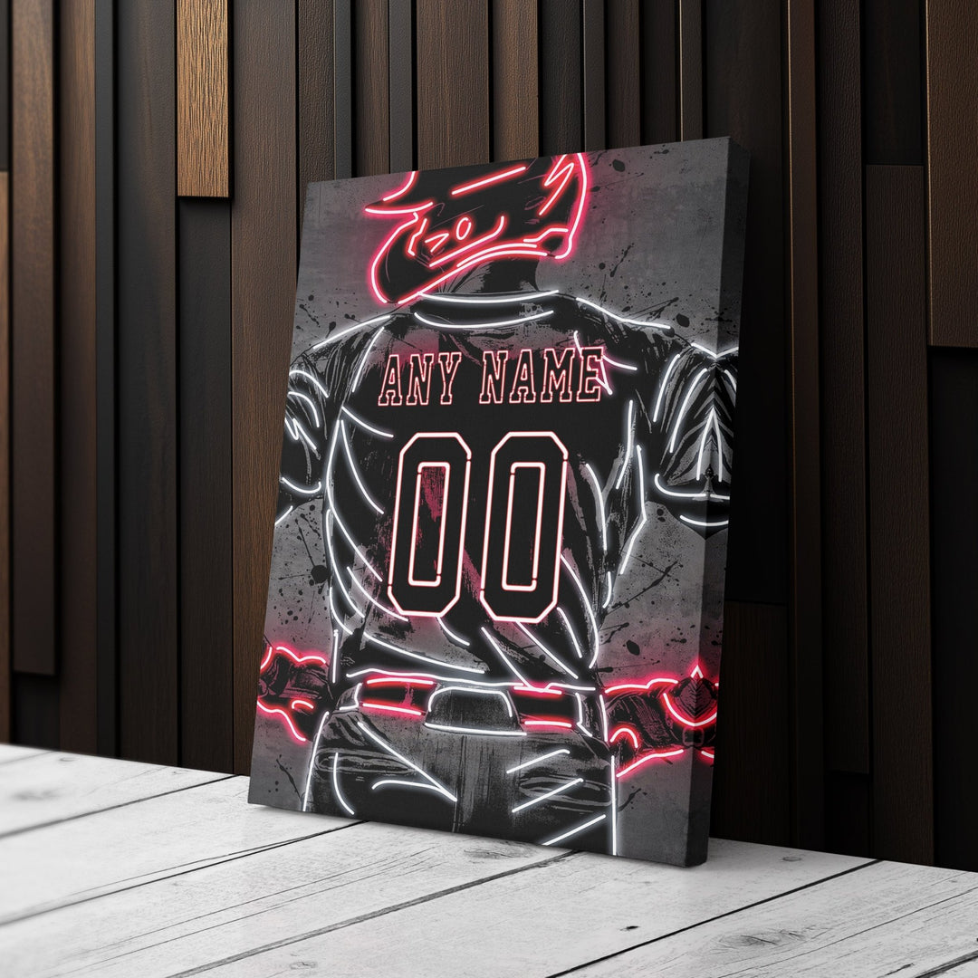 St. Louis Cardinals Custom Jersey Canvas | Neon Wall Art - CanvasNeon