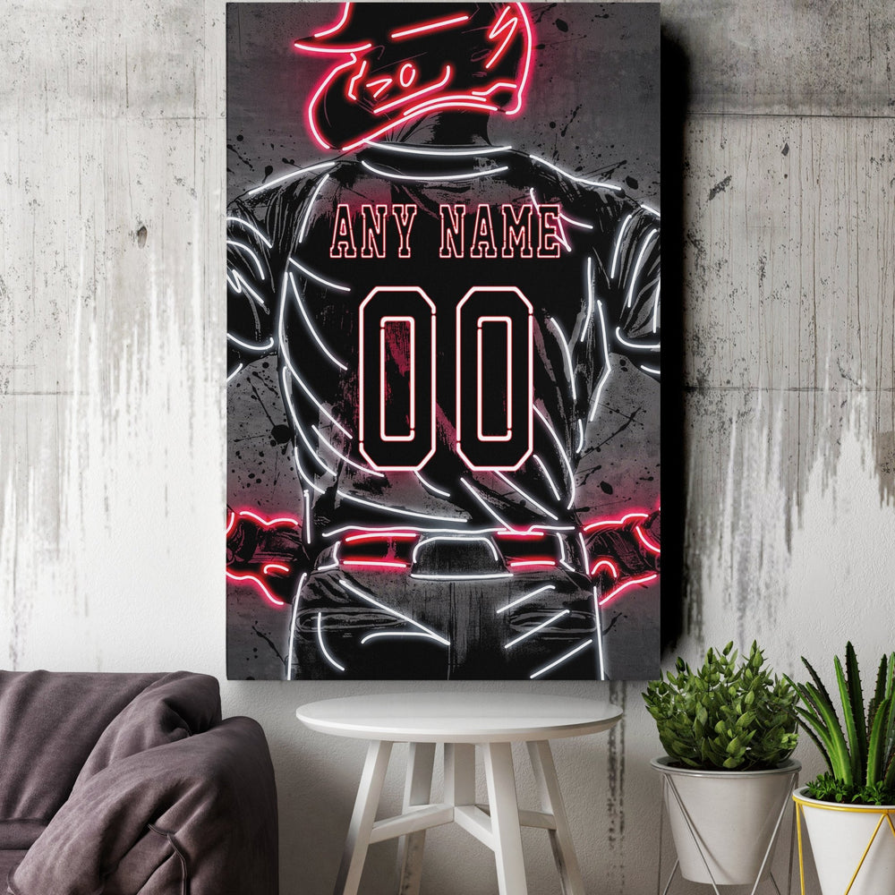 St. Louis Cardinals Custom Jersey Canvas | Neon Wall Art - CanvasNeon
