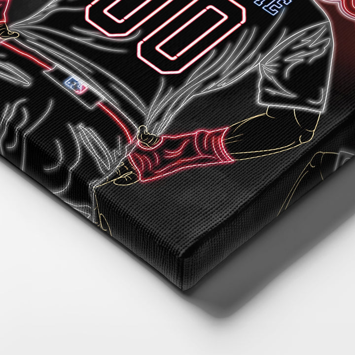 St. Louis Cardinals Personalized Jersey Canvas | Neon Wall Art - CanvasNeon