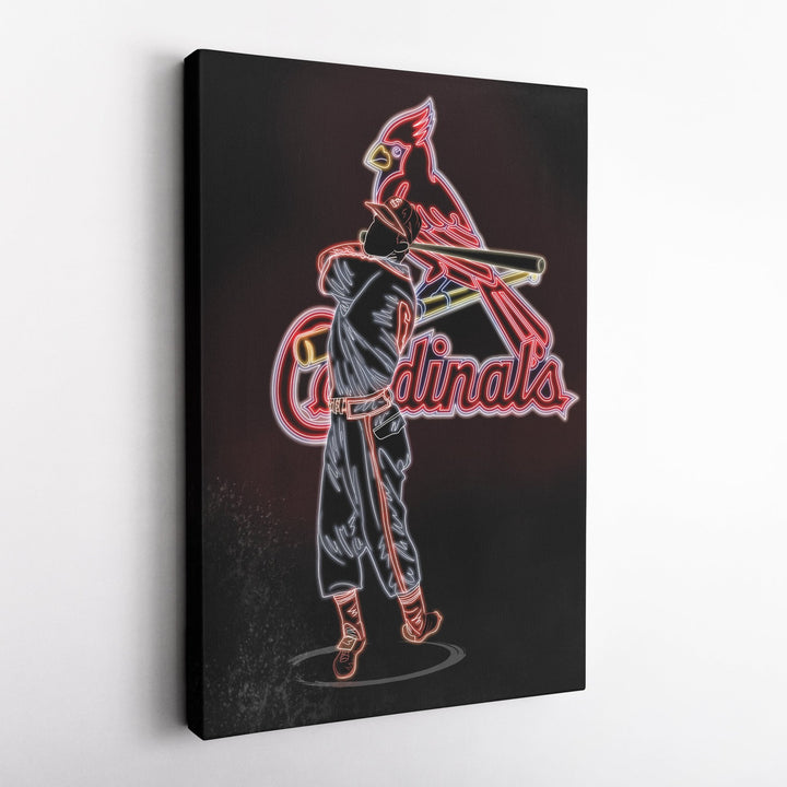 Stan Musial Neon Canvas Art | Cardinals Wall Decor - CanvasNeon