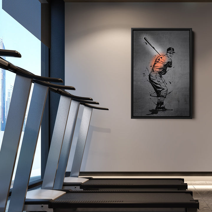 Stan Musial Neon Canvas Art | Modern Wall Decor for Cardinals Fans - CanvasNeon