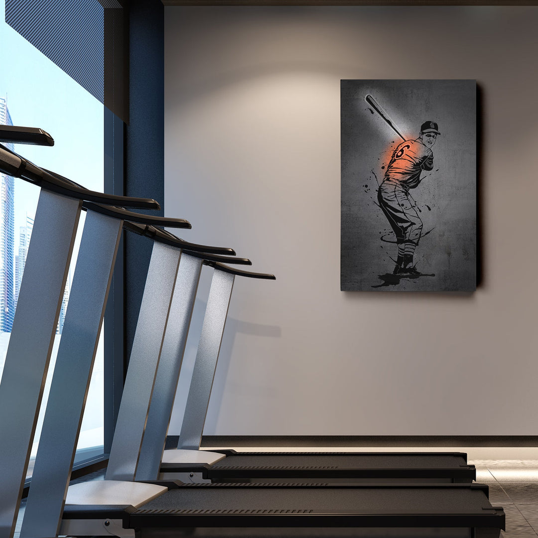 Stan Musial Neon Canvas Art | Modern Wall Decor for Cardinals Fans - CanvasNeon
