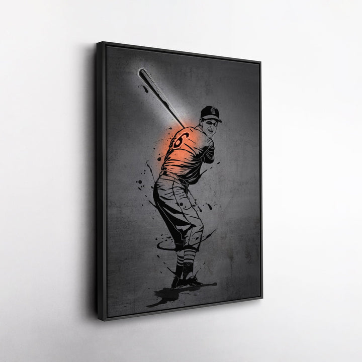 Stan Musial Neon Canvas Art | Modern Wall Decor for Cardinals Fans - CanvasNeon
