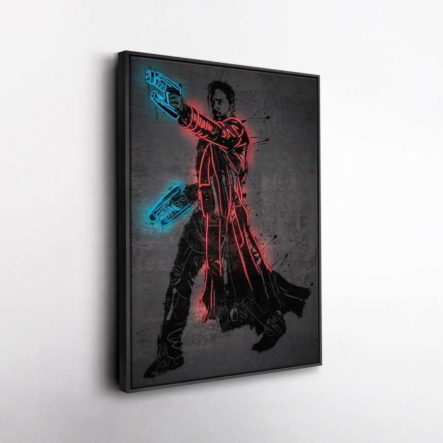 Star - Lord Canvas | Marvel Neon Wall Art - CanvasNeon