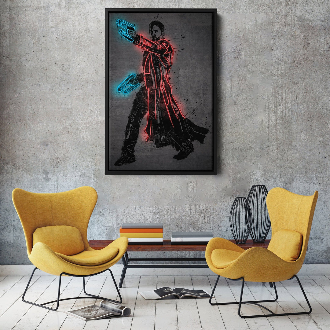 Star-Lord Canvas | Marvel Neon Wall Art - CanvasNeon