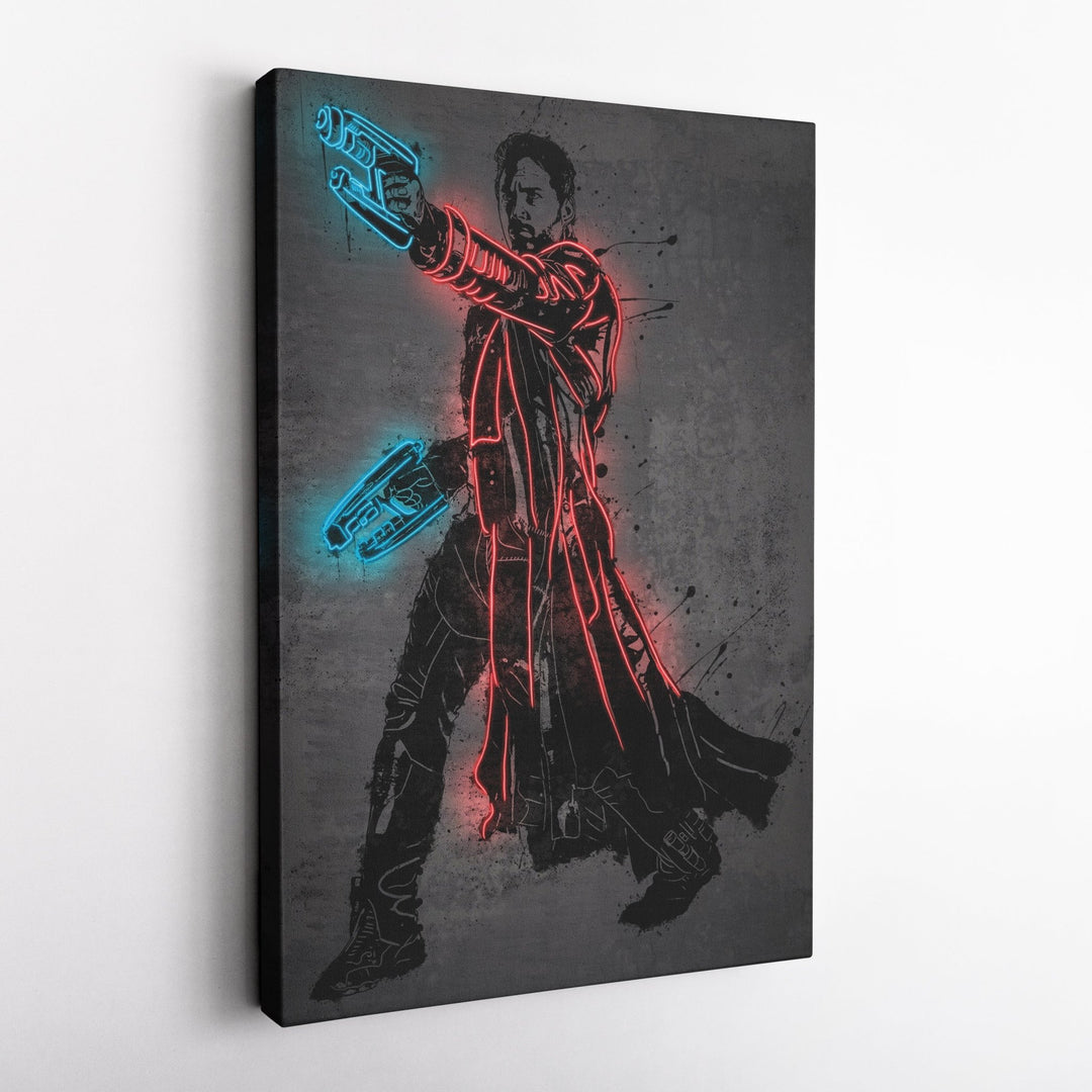 Star - Lord Canvas | Marvel Neon Wall Art - CanvasNeon