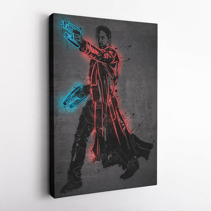 Star - Lord Canvas | Marvel Neon Wall Art - CanvasNeon