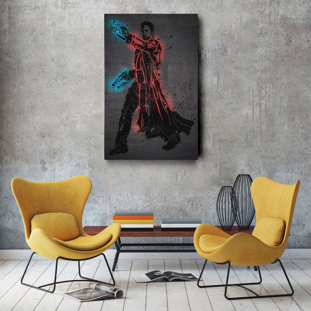 Star-Lord Canvas | Marvel Neon Wall Art - CanvasNeon