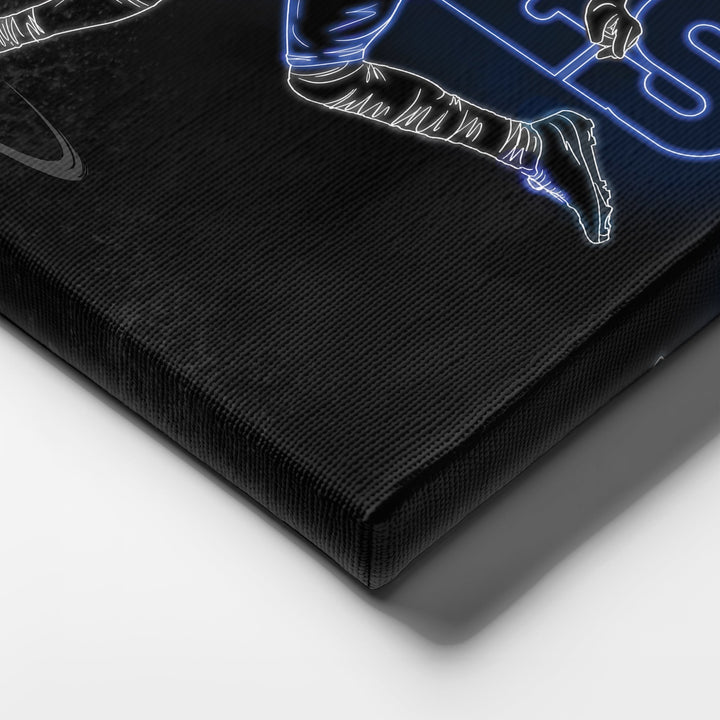 Stefon Diggs Neon Canvas Art | Bills Wall Decor - CanvasNeon