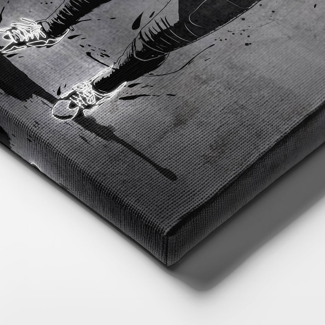 Stefon Diggs Neon Canvas Art | Modern Wall Decor for Bills Fans - CanvasNeon