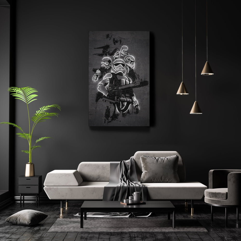 Stormtrooper Canvas | Star Wars Neon Wall Art - CanvasNeon