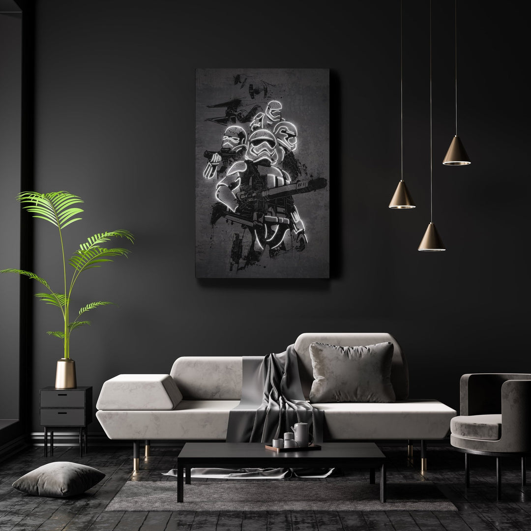 Stormtrooper Canvas | Star Wars Neon Wall Art - CanvasNeon