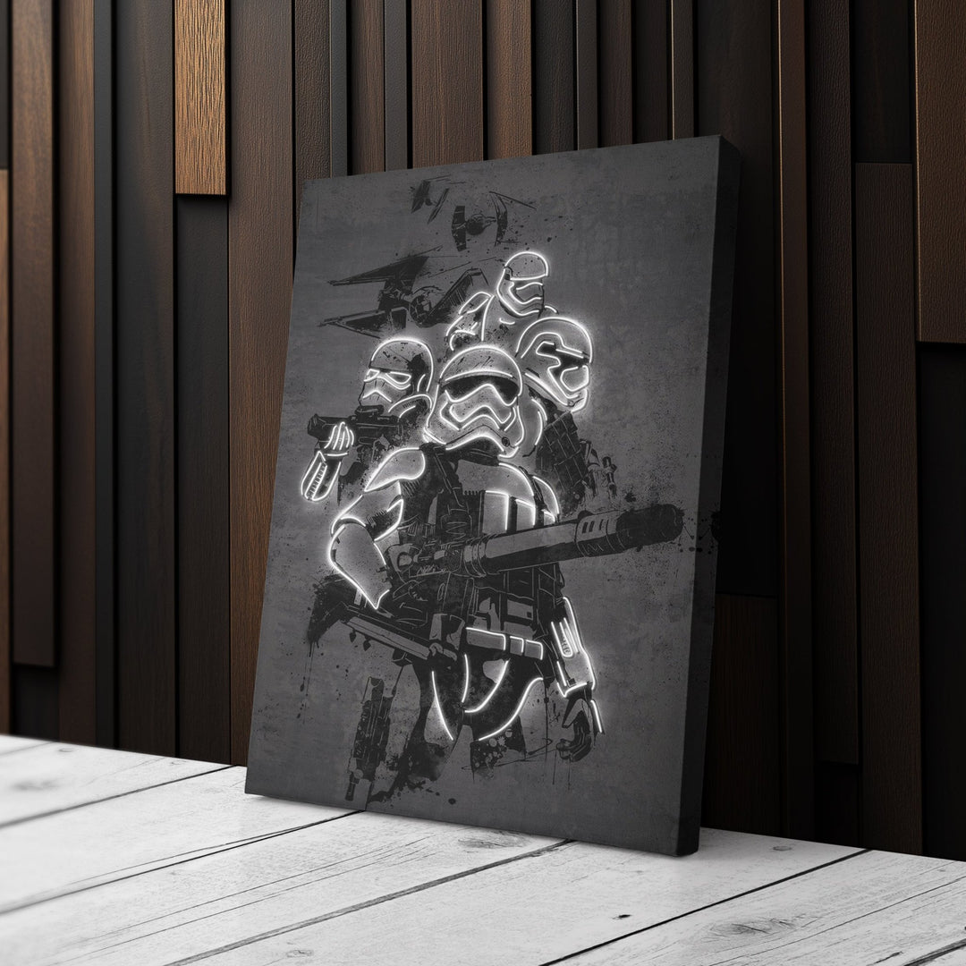 Stormtrooper Canvas | Star Wars Neon Wall Art - CanvasNeon