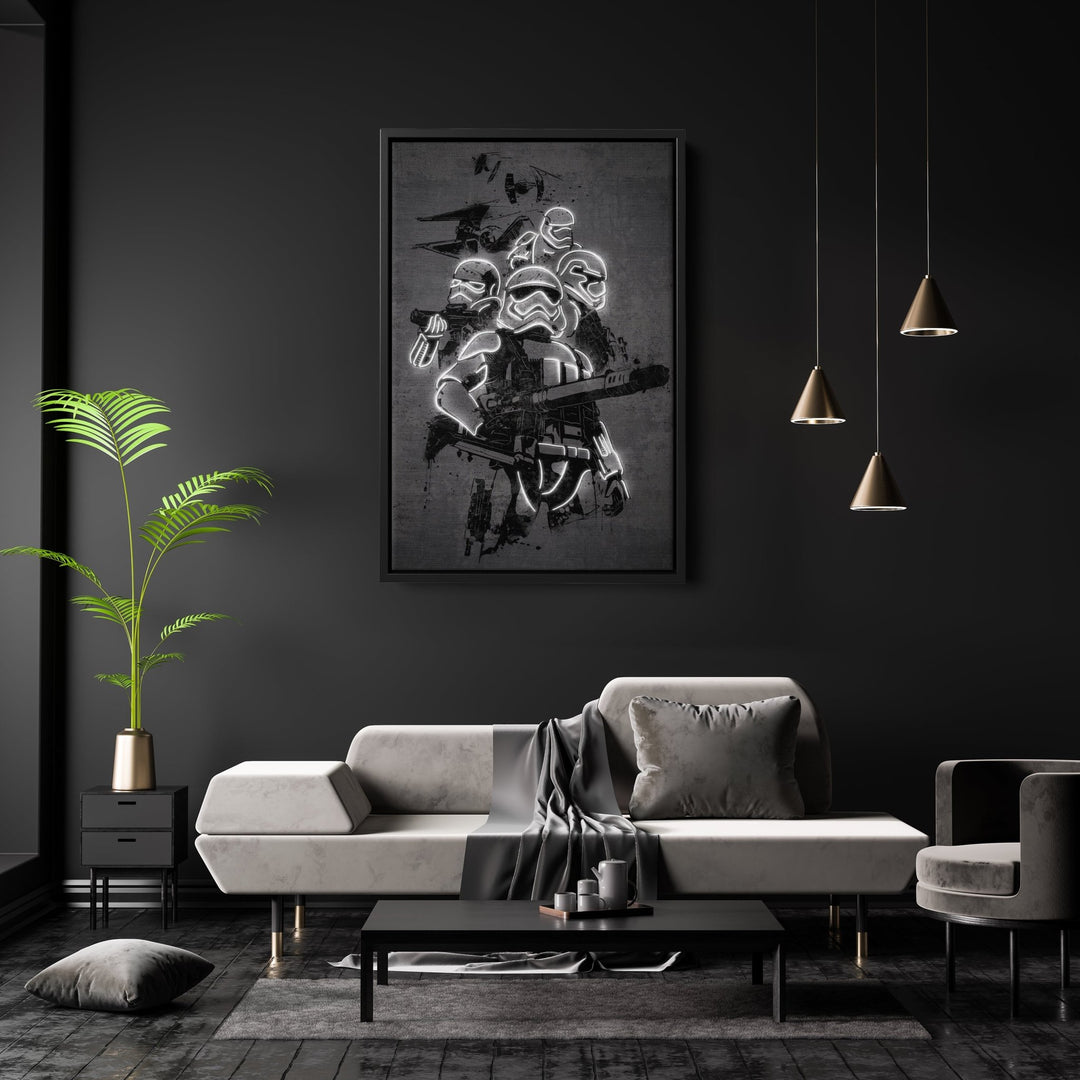 Stormtrooper Canvas | Star Wars Neon Wall Art - CanvasNeon