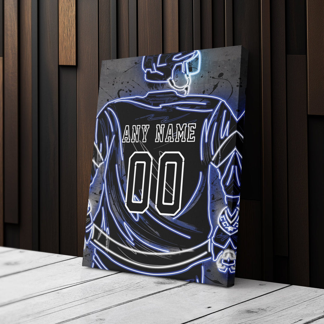Tampa Bay Lightning Custom Jersey Canvas | Neon Wall Art - CanvasNeon