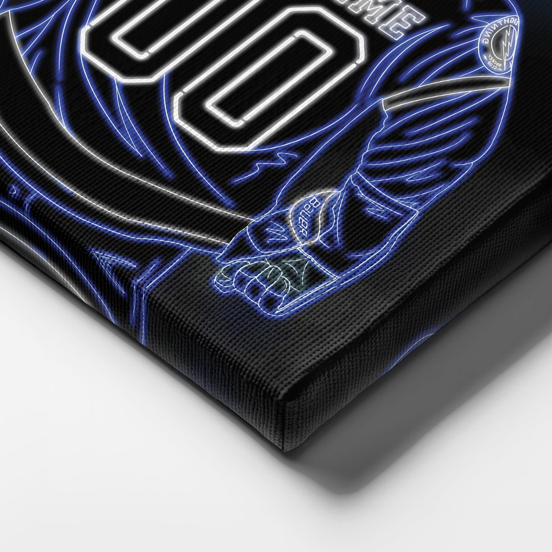 Tampa Bay Lightning Personalized Jersey Canvas | Neon Wall Art - CanvasNeon
