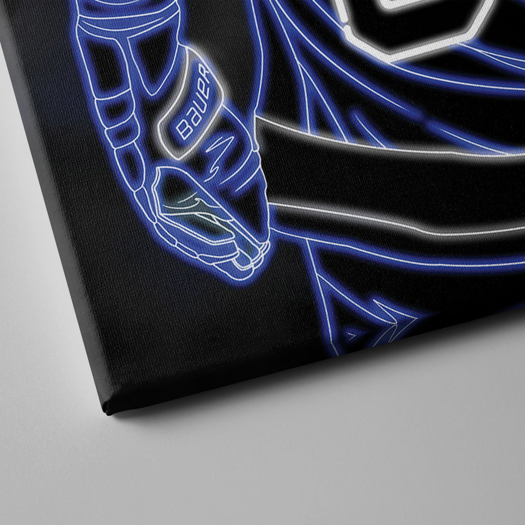 Tampa Bay Lightning Personalized Jersey Canvas | Neon Wall Art - CanvasNeon