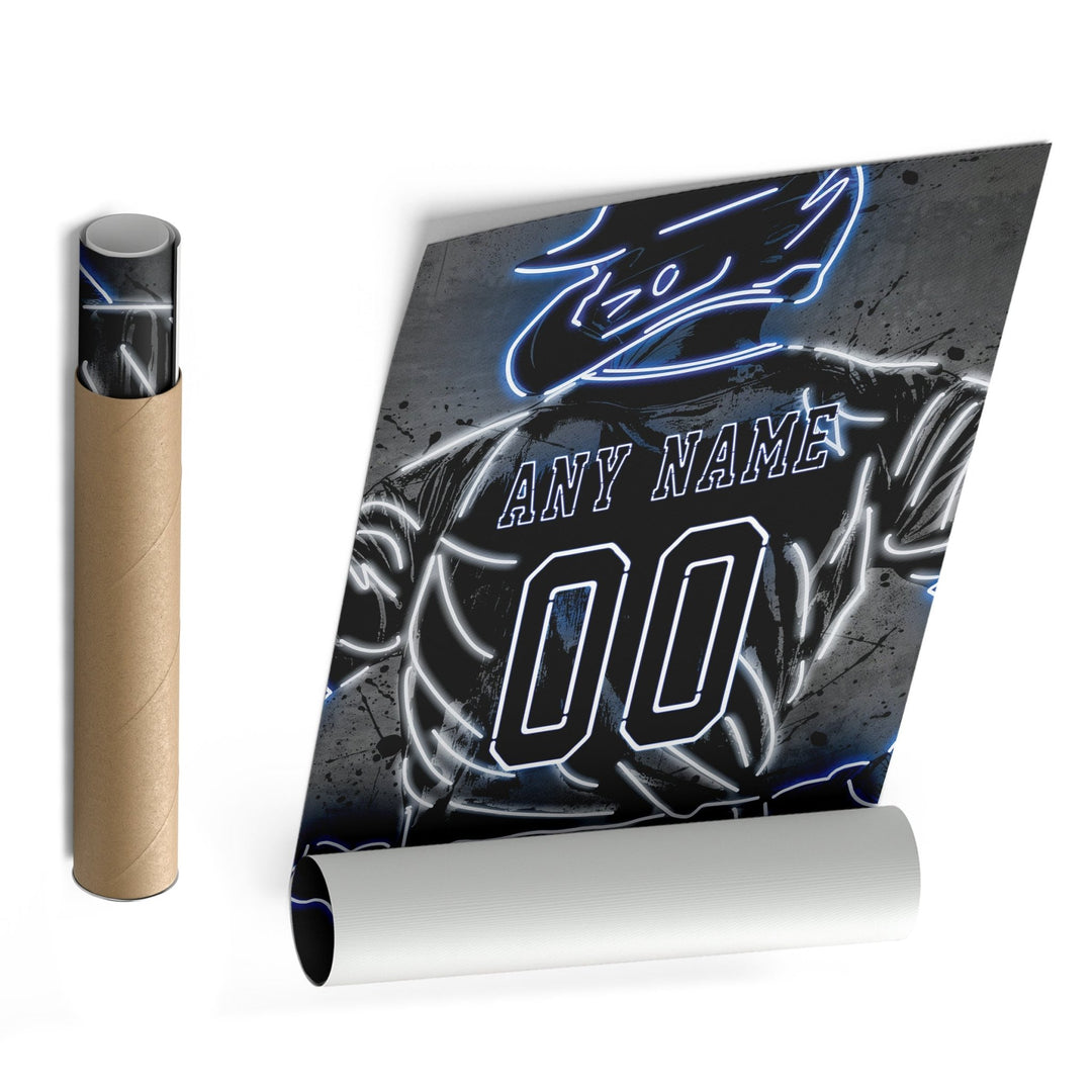 Tampa Bay Rays Custom Jersey Canvas | Neon Wall Art - CanvasNeon
