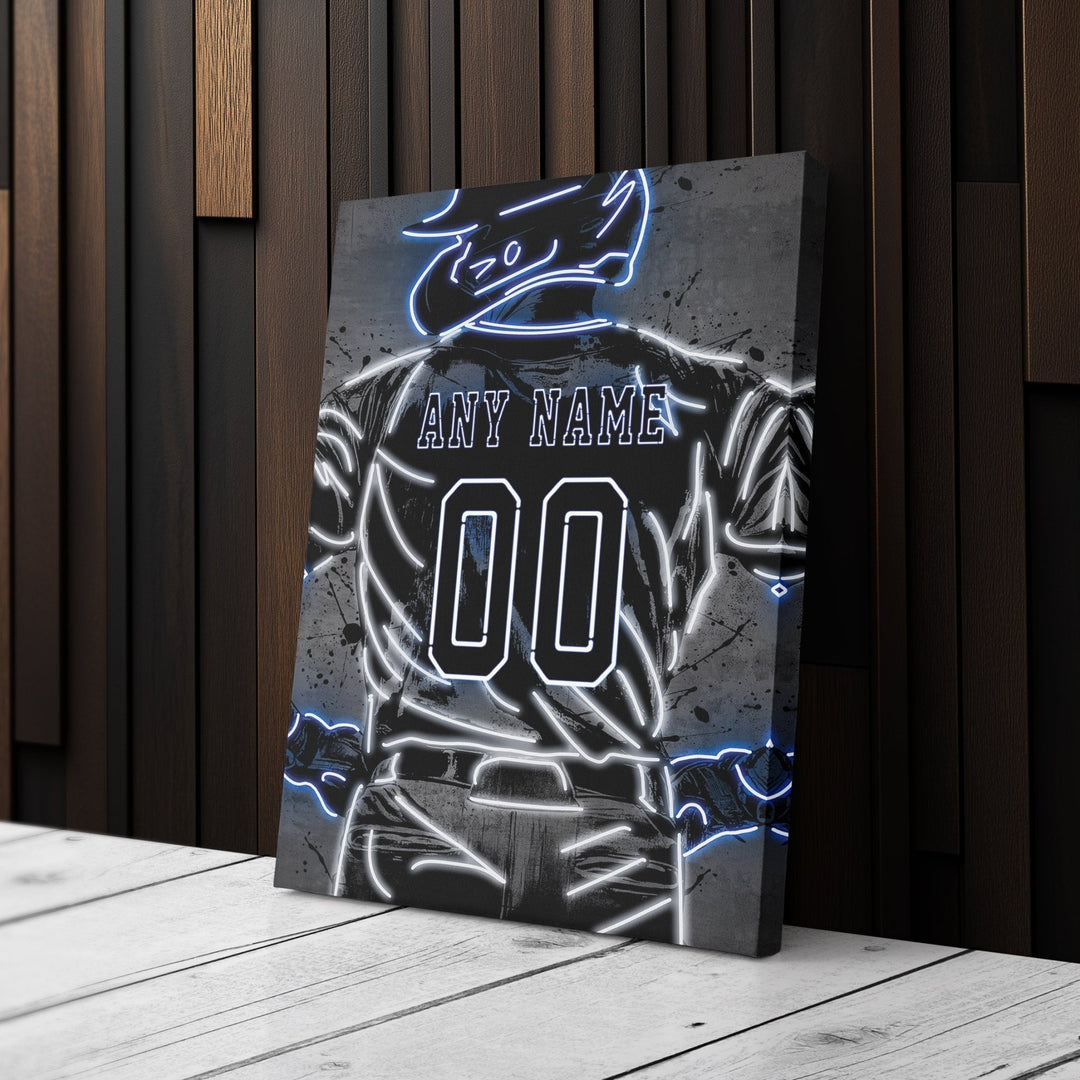 Tampa Bay Rays Custom Jersey Canvas | Neon Wall Art - CanvasNeon