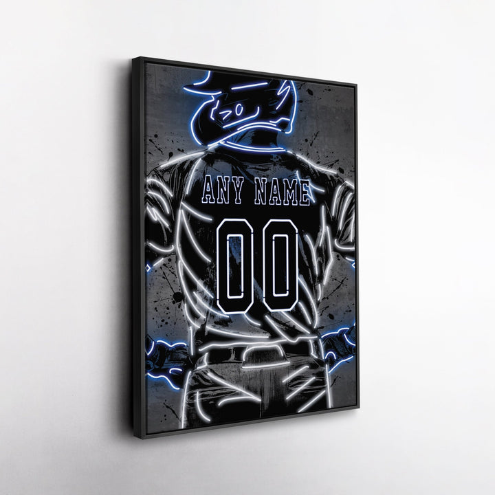 Tampa Bay Rays Custom Jersey Canvas | Neon Wall Art - CanvasNeon