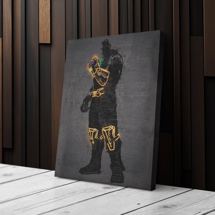 Thanos Canvas | Marvel Neon Wall Art - CanvasNeon