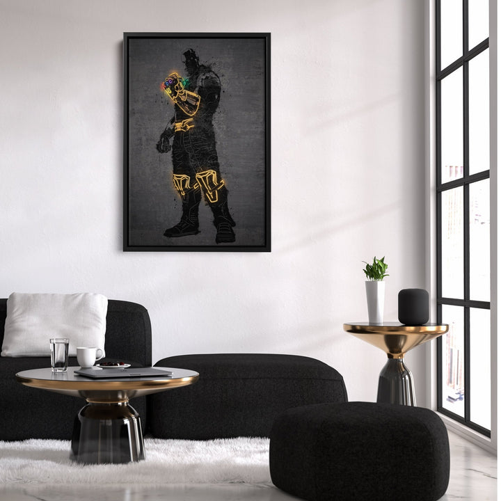 Thanos Canvas | Marvel Neon Wall Art - CanvasNeon