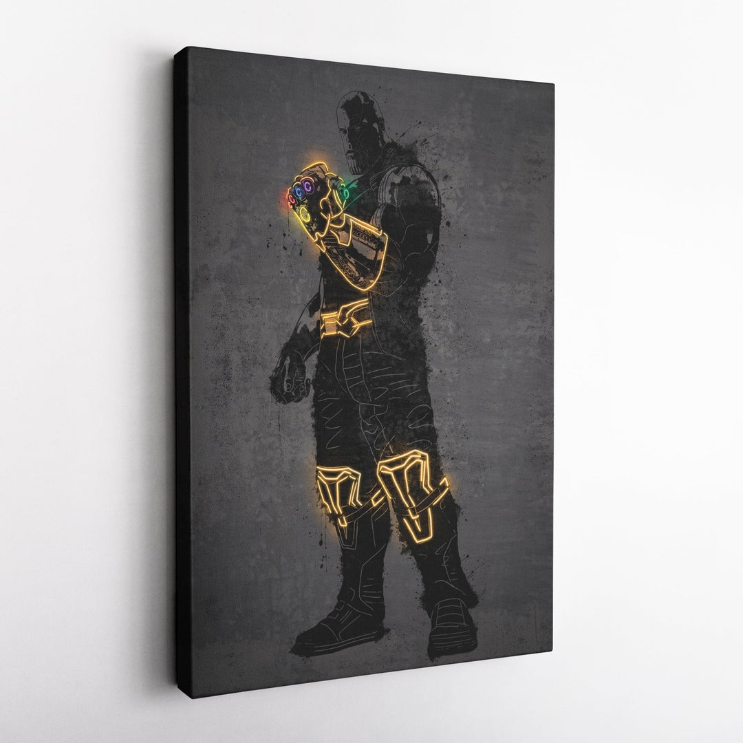 Thanos Canvas | Marvel Neon Wall Art - CanvasNeon