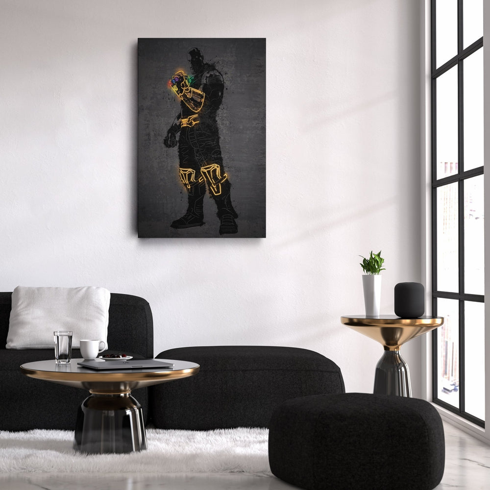 Thanos Canvas | Marvel Neon Wall Art - CanvasNeon