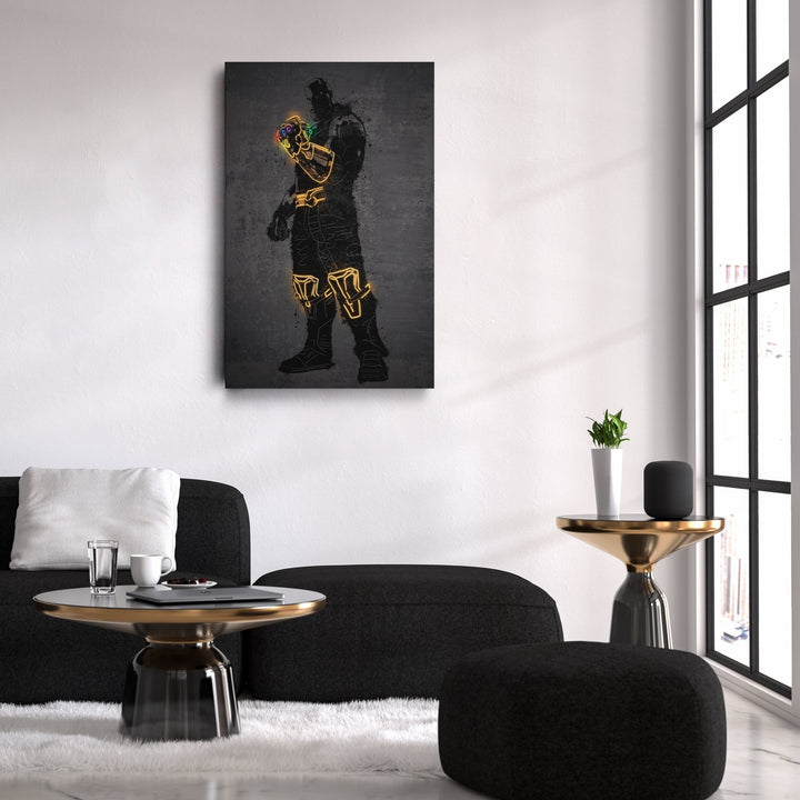 Thanos Canvas | Marvel Neon Wall Art - CanvasNeon