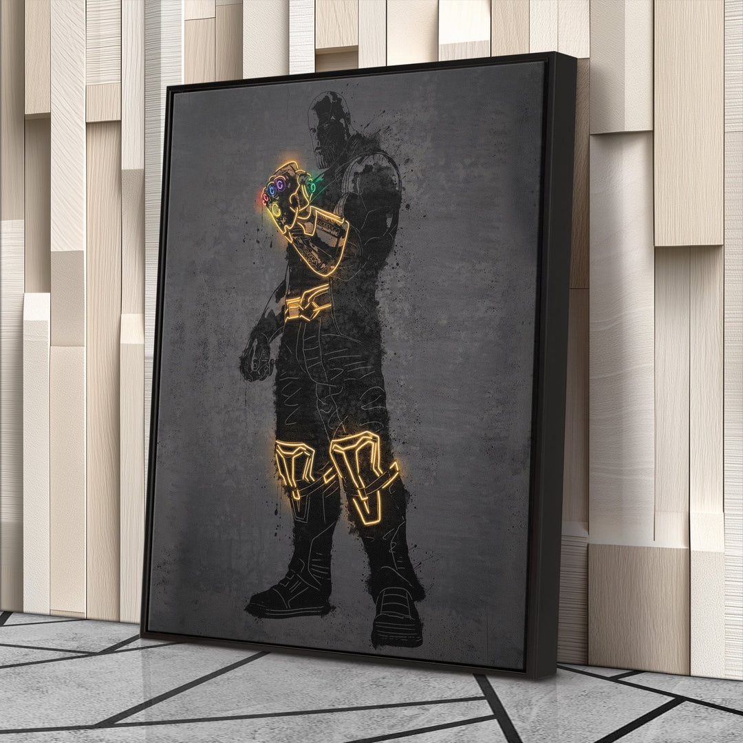 Thanos Canvas | Marvel Neon Wall Art - CanvasNeon